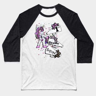 First Grade Girls Squad Dancing Unicorn Back To School Unicorns Baseball T-Shirt